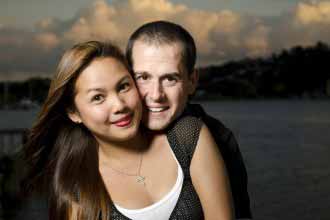 Interracial happy couple