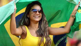 a beautiful Brazil Soccer Fan