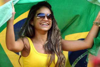 a beautiful Brazil Soccer Fan