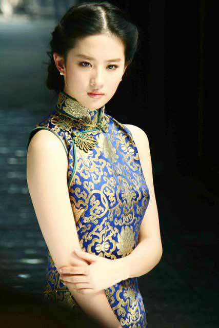 a beautiful Chinese woman in a traditional national dress 