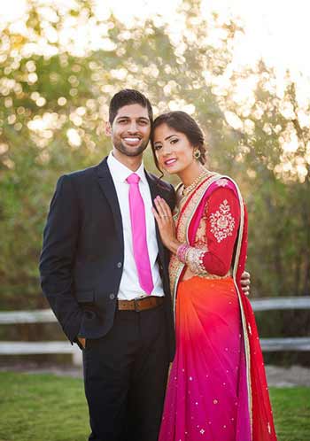a happy Indian couple 