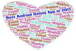 best Android dating apps 2017 word cloud