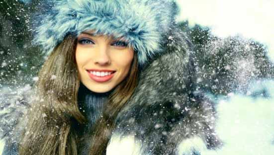 a beautifu Russian woman in winter time