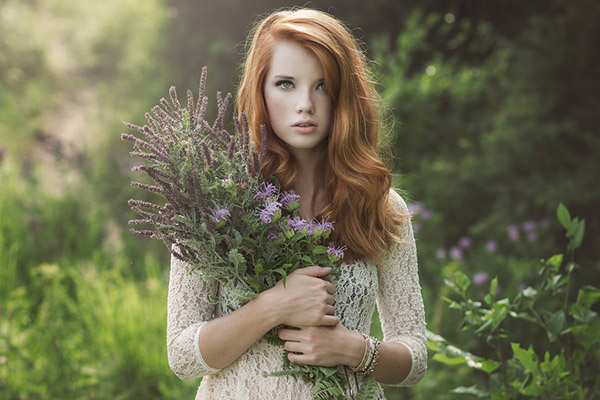 a beautiful red-haired Estonian girl